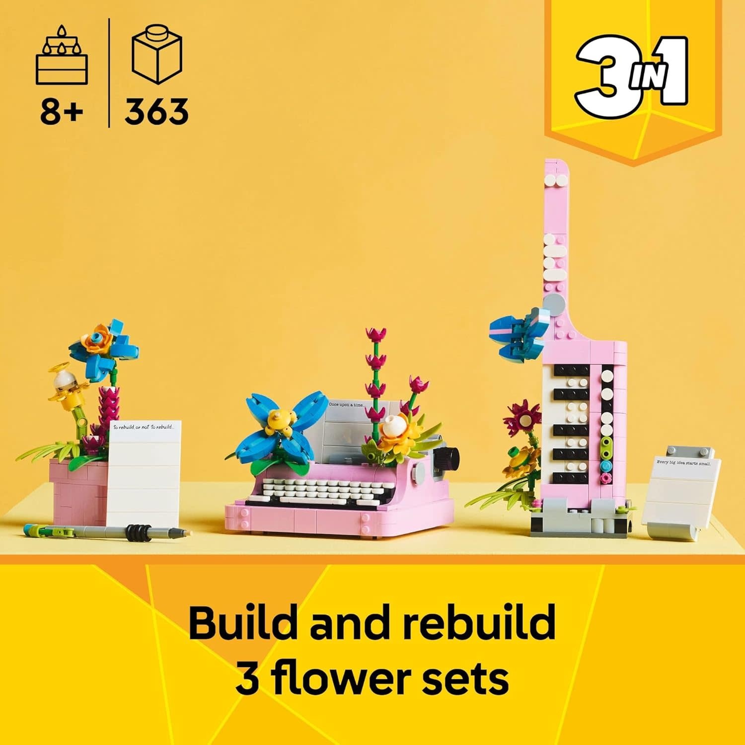 Lego Lego Creator Typewriter with Flowers