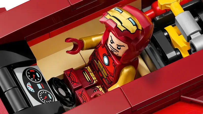 Lego Lego Super Heros Iron Man Car & Black Panther