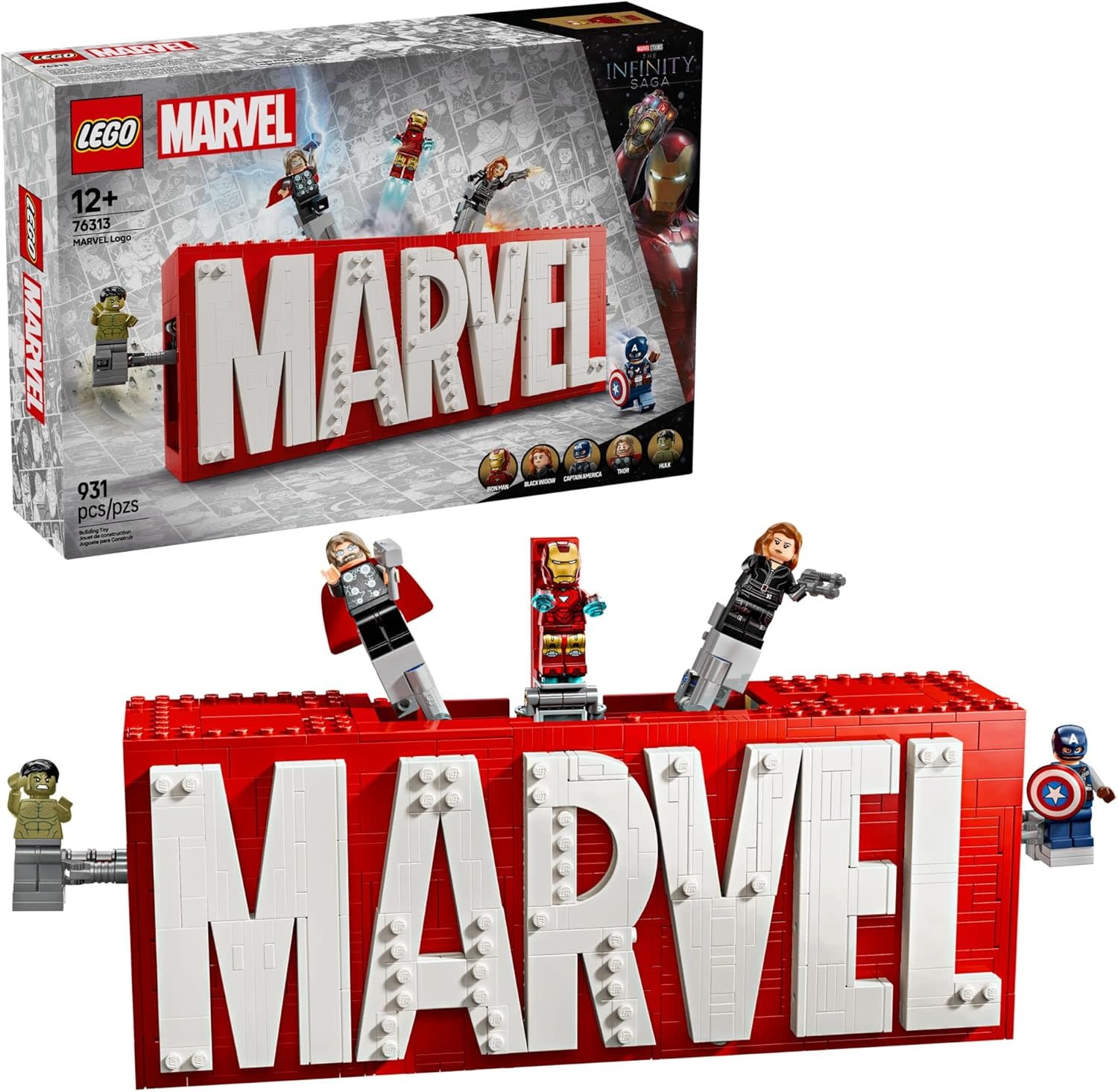 Lego Lego Super Heros Marvel Logo & Minifigures