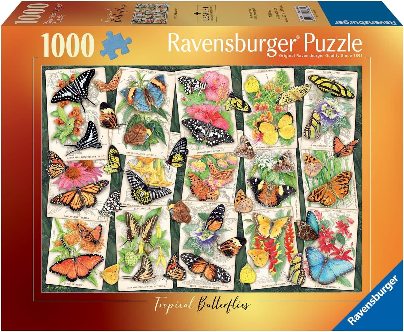 Ravensburger Ravensburger Puzzle 1000pc Tropical Butterflies