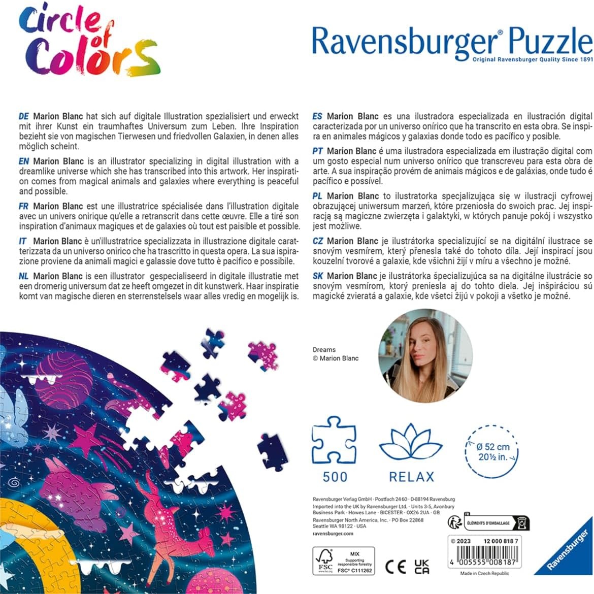 Ravensburger Ravensburger Puzzle 500pc Circle of Colors Dreams
