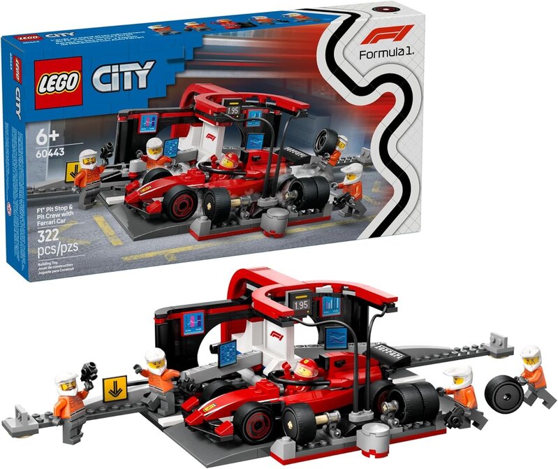 Lego Lego City F1 Pit Stop & Pit Crew with Ferrari
