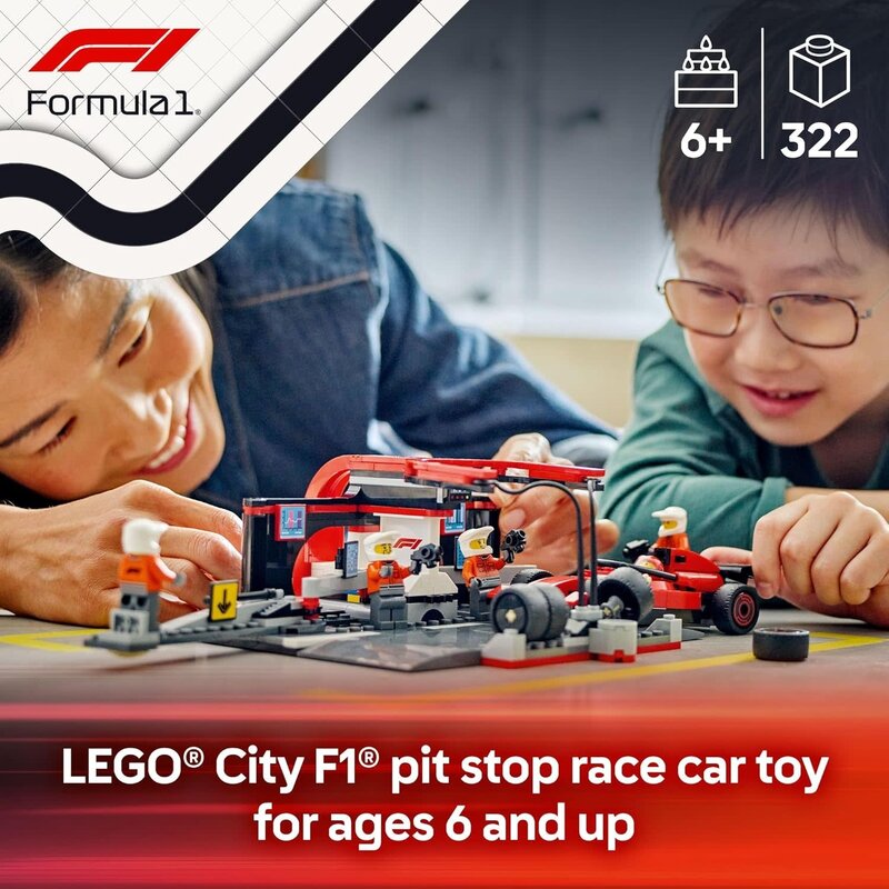 Lego Lego City F1 Pit Stop & Pit Crew with Ferrari