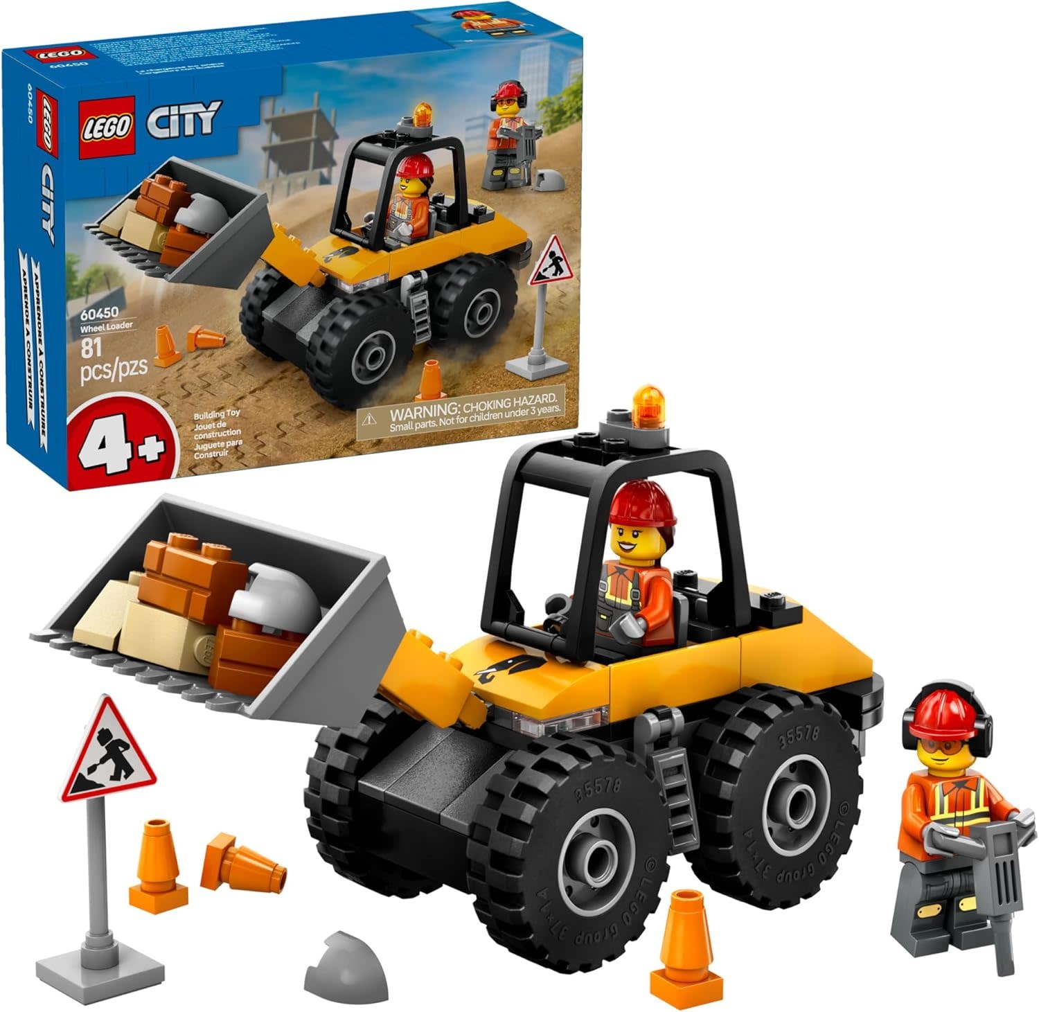 Lego Lego City Yellow Construction Wheel Loader