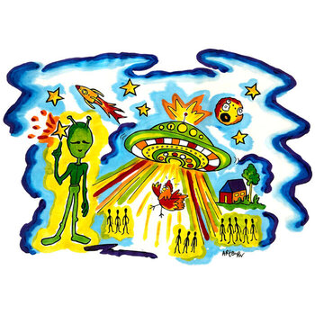 Artburn Artburn Pillowcase Alien/UFO