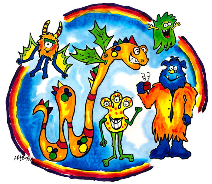 Artburn Artburn Pillowcase Monsters