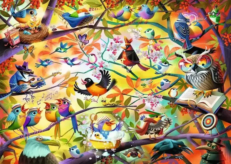 Ravensburger Ravensburger Puzzle 1000pc Busy Birdies