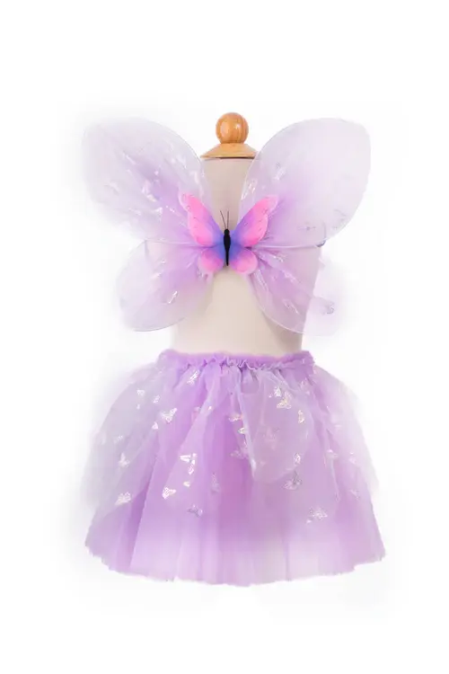 Great Pretenders Flutter Butterfly Skirt, Wings & Wand Purple Size 4-6
