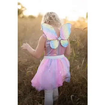 Great Pretenders Rainbow Sequins Skirt Wings & Wand