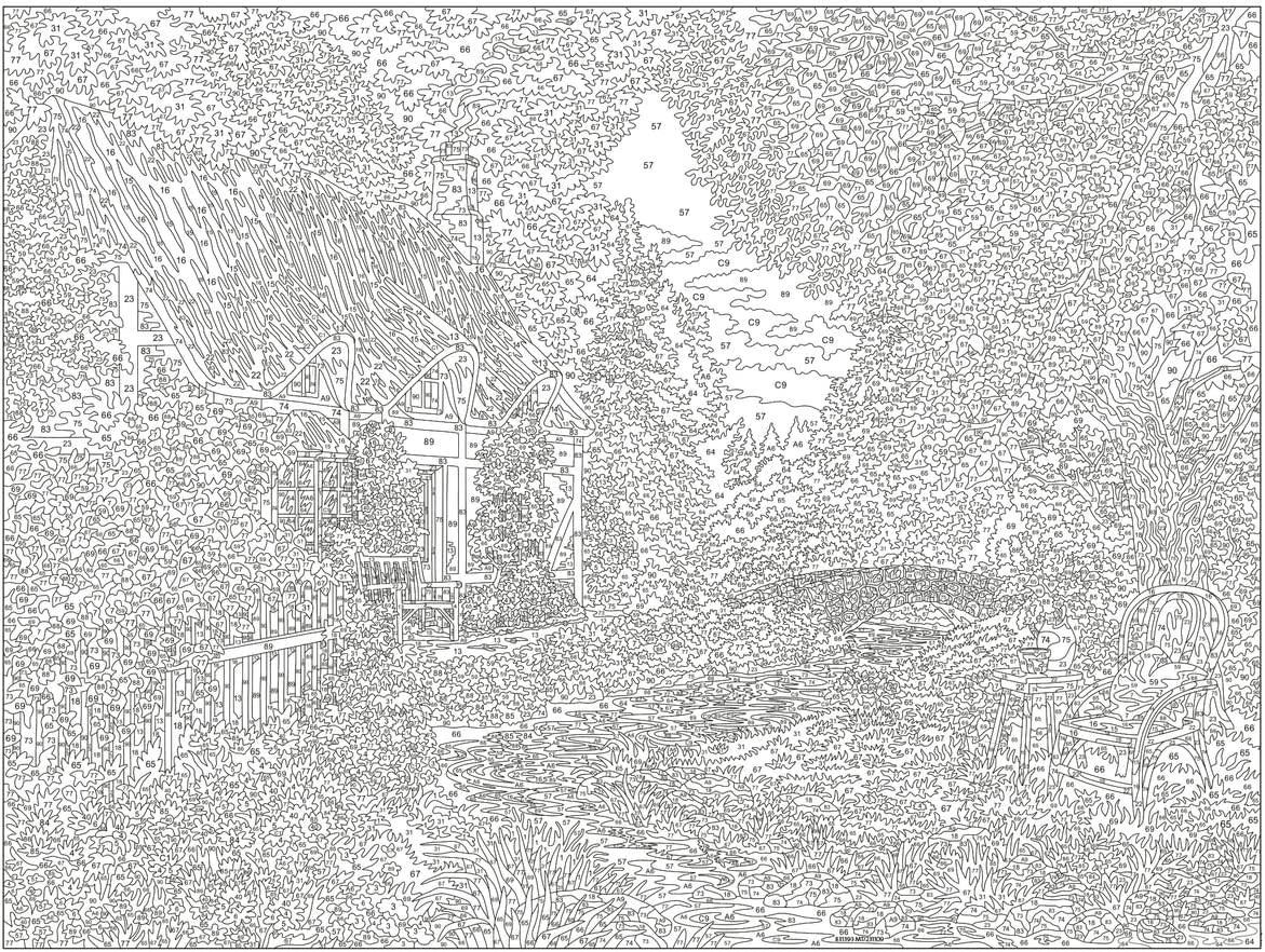 CreArt Adult 30 x 40 cm Painting by Numbers River Cottage