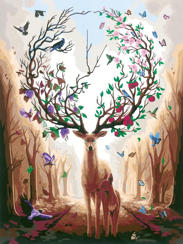 CreArt Adult 30 x 40 cm Painting by Numbers Magnificent Encounter