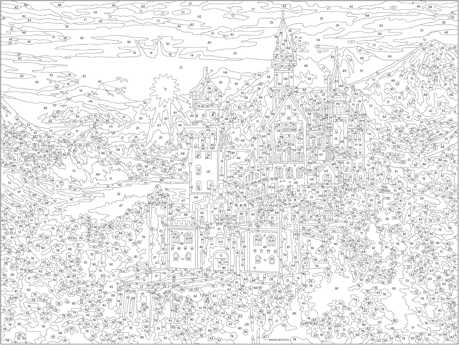 CreArt Adult 30 x 40 cm Painting by Numbers Fairytale Castle