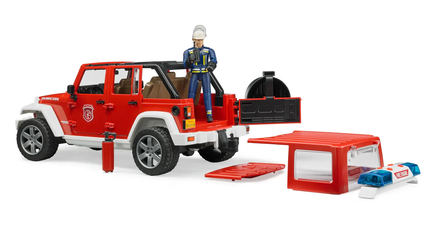 Bruder Bruder Jeep Wrangler Fire Truck