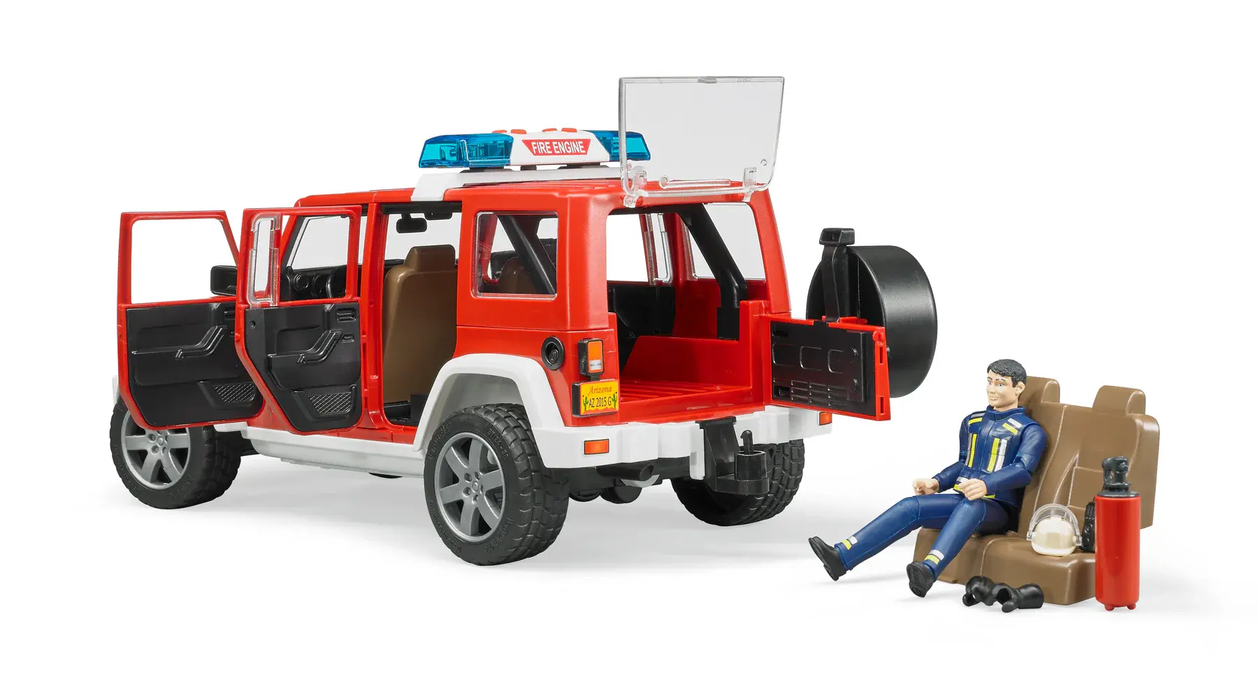 Bruder Bruder Jeep Wrangler Fire Truck