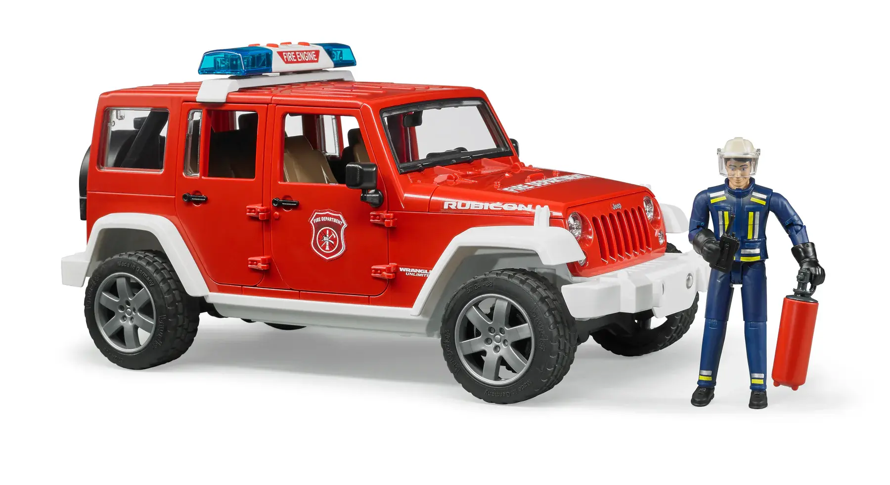 Bruder Bruder Jeep Wrangler Fire Truck