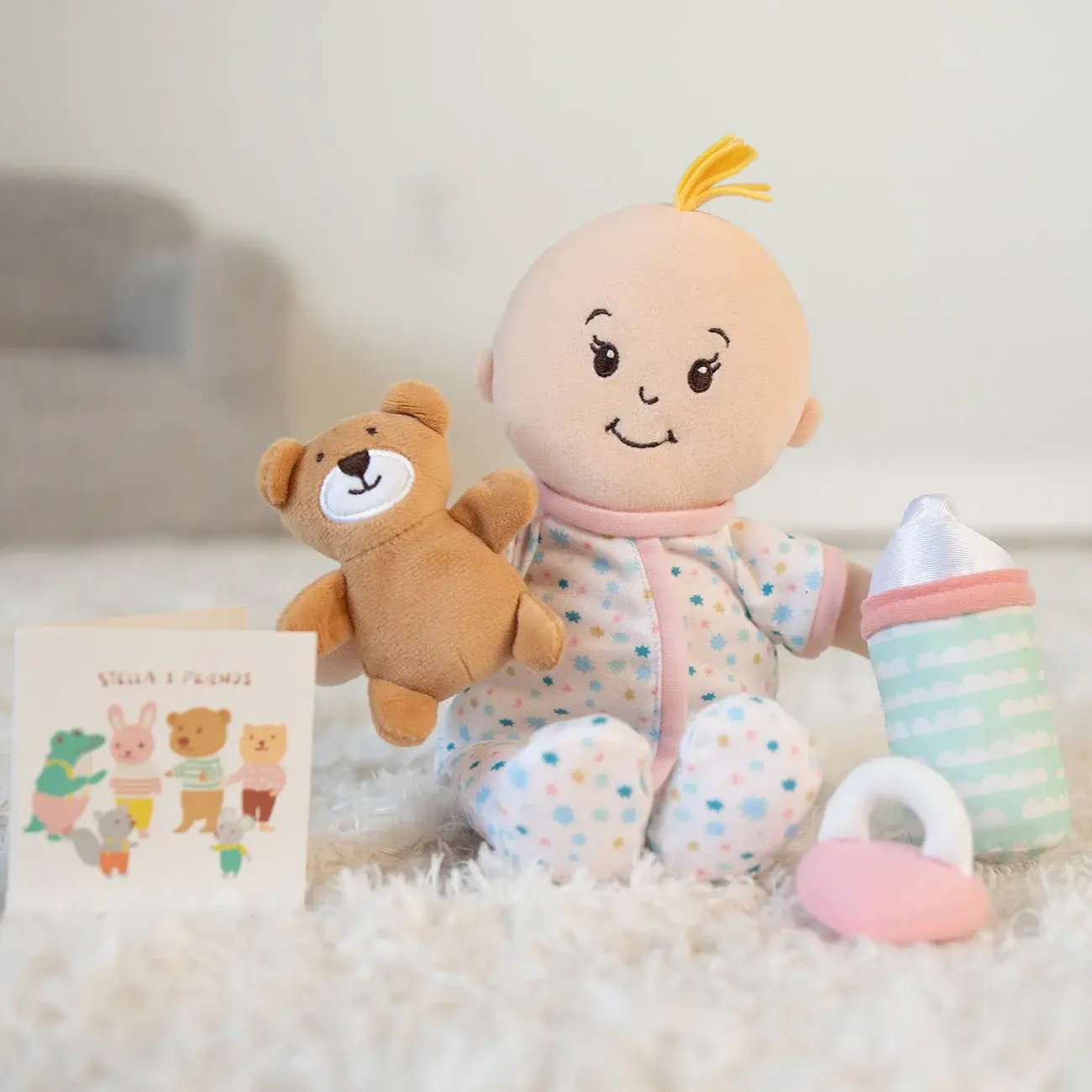 Baby Stella Doll Love, Stella  Sleepy Time Set Peach Doll with Blond Hair