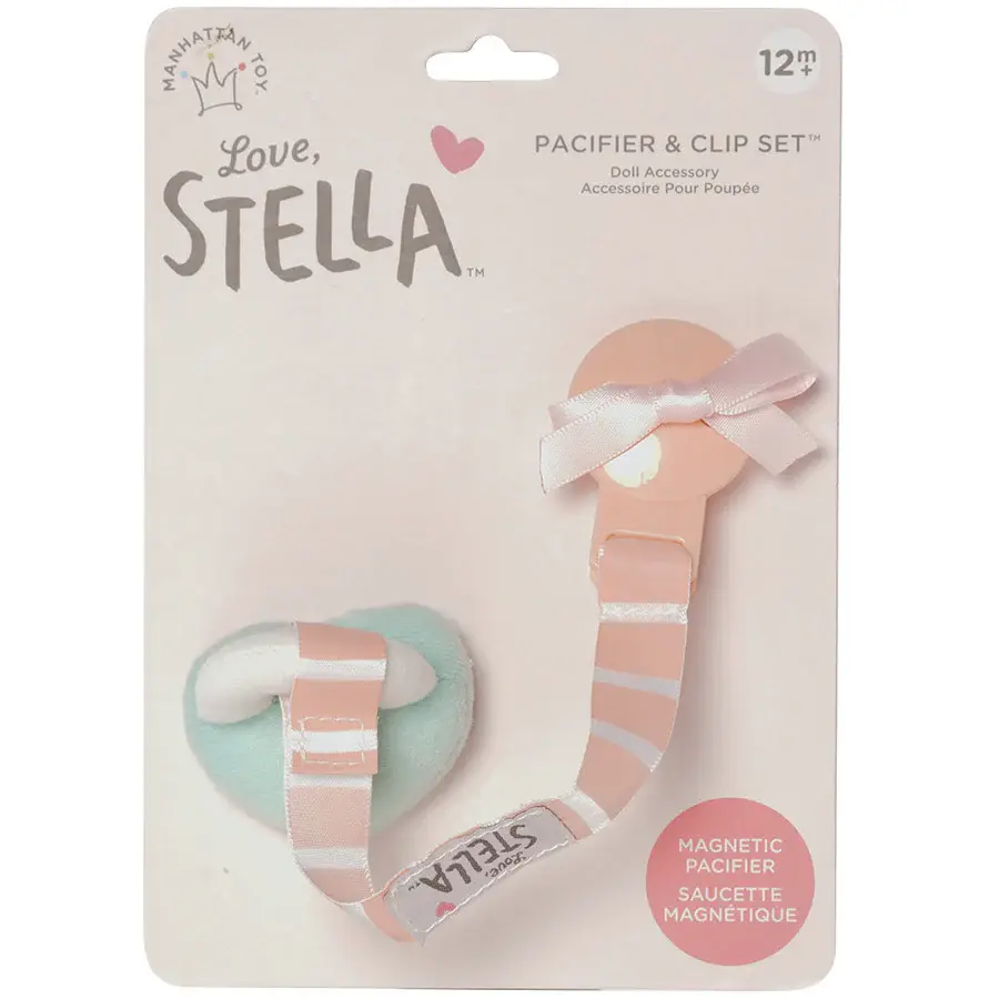 Baby Stella Doll Love, Stella Pacifier & Clip Set