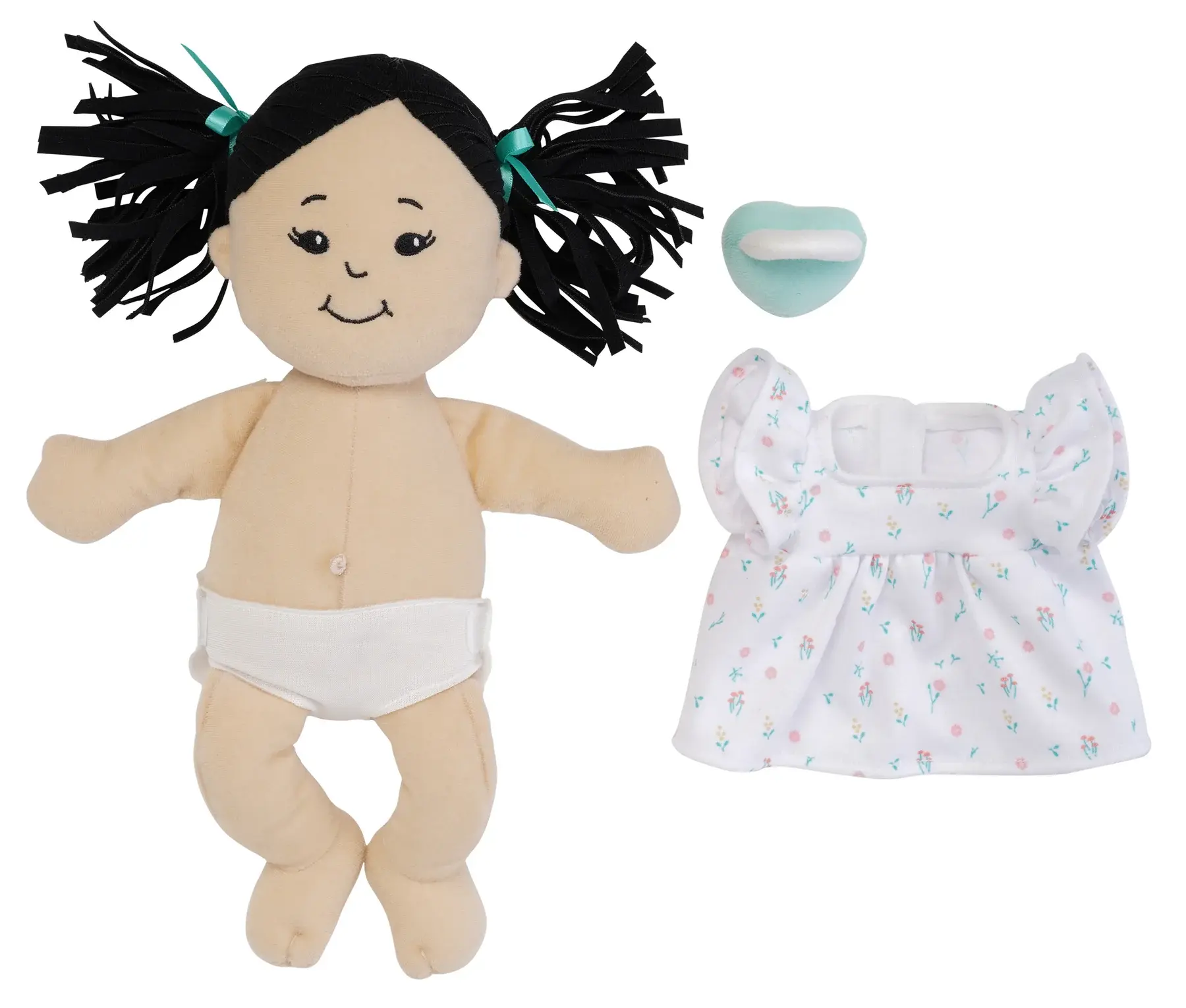 Baby Stella Doll Love, Stella Doll Light Beige with Black Pigtails