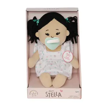 Baby Stella Doll Love, Stella Doll Light Beige with Black Pigtails