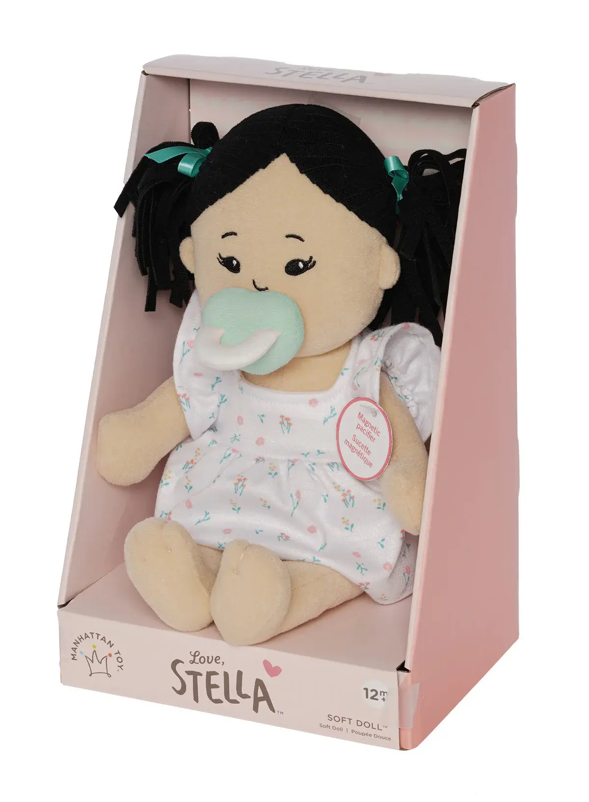 Baby Stella Doll Love, Stella Doll Light Beige with Black Pigtails