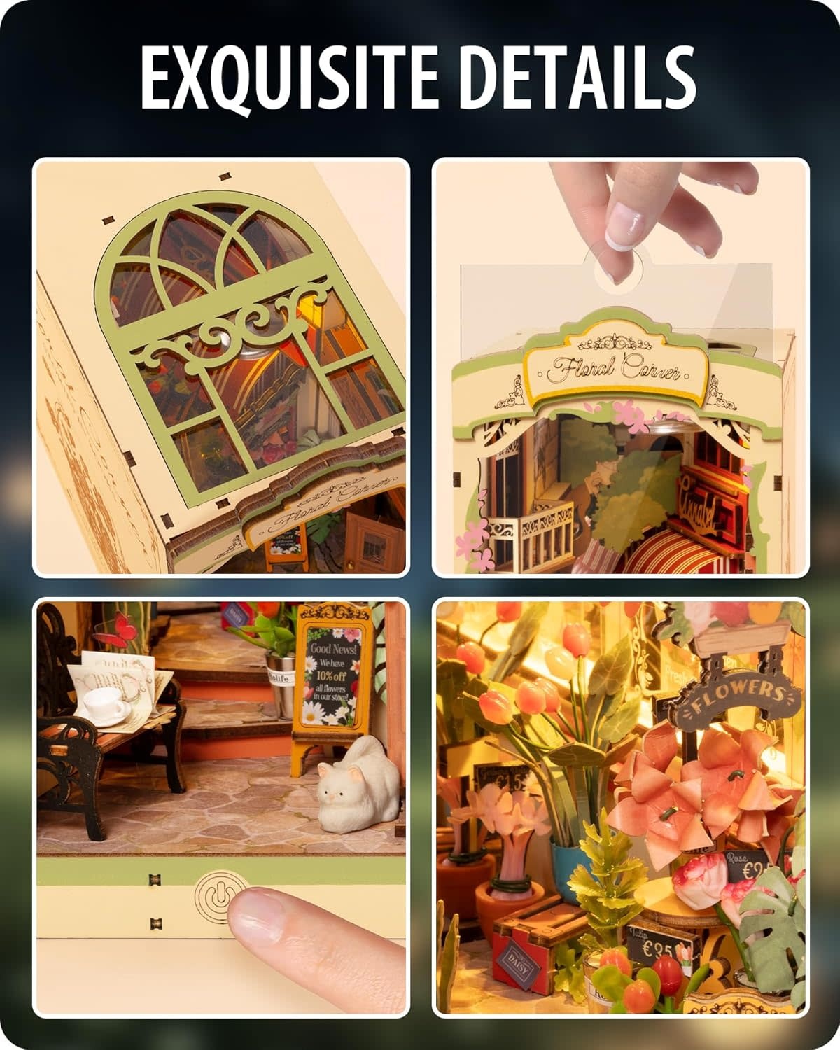 Rolife DIY Book Nook Floral Corner