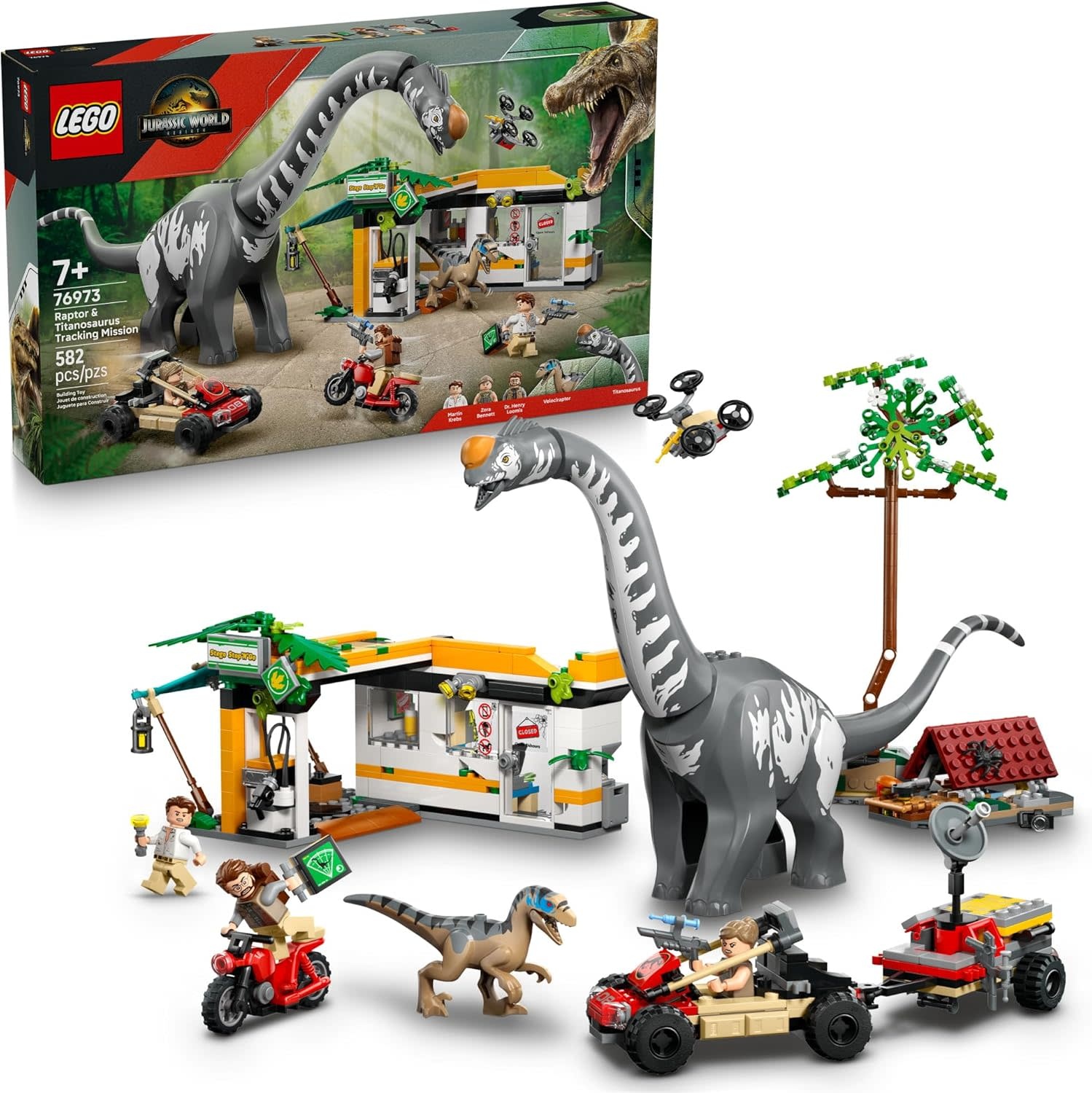 Lego Lego Jurassic World Raptor & Titanosaurus Tracking