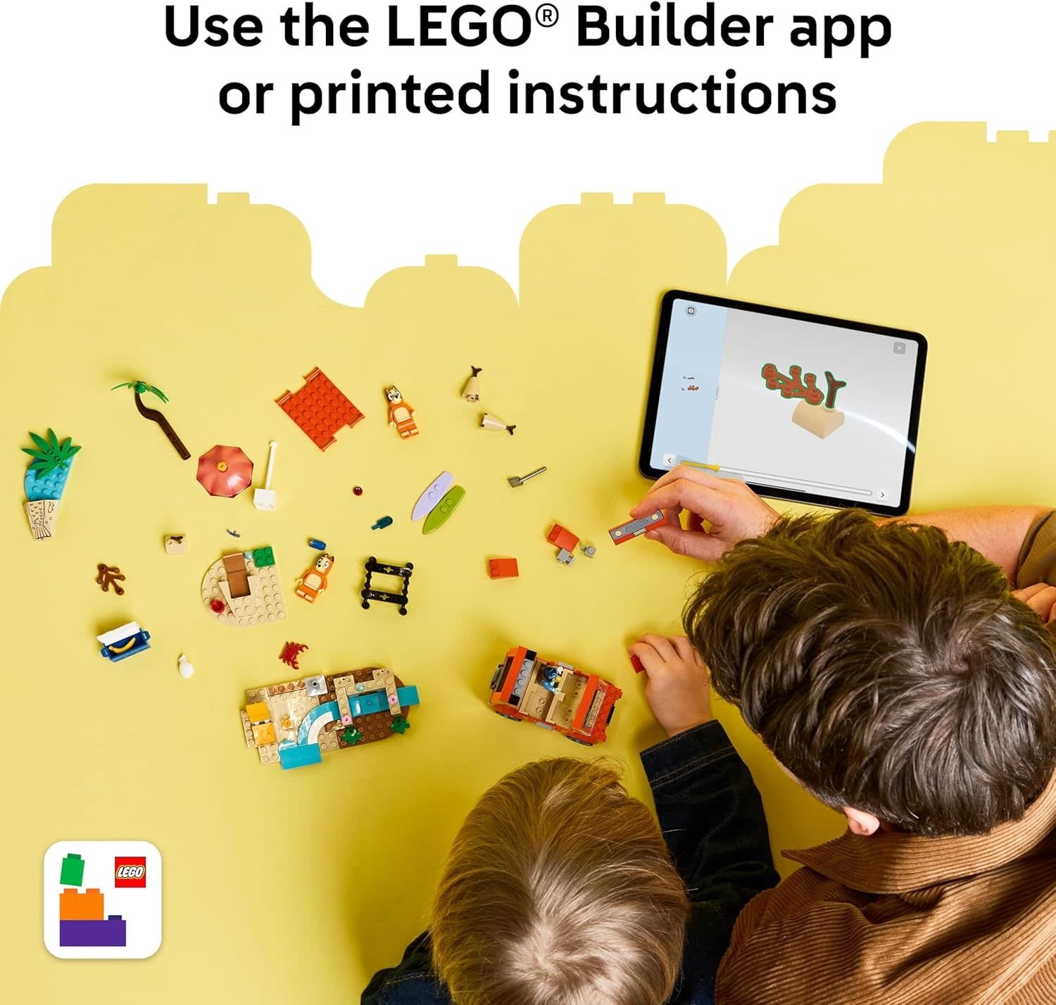 Lego Lego Bluey Beach and Family Car