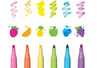 Ooly Yummy Yummy Fruit Scented Highlighters 6pcs