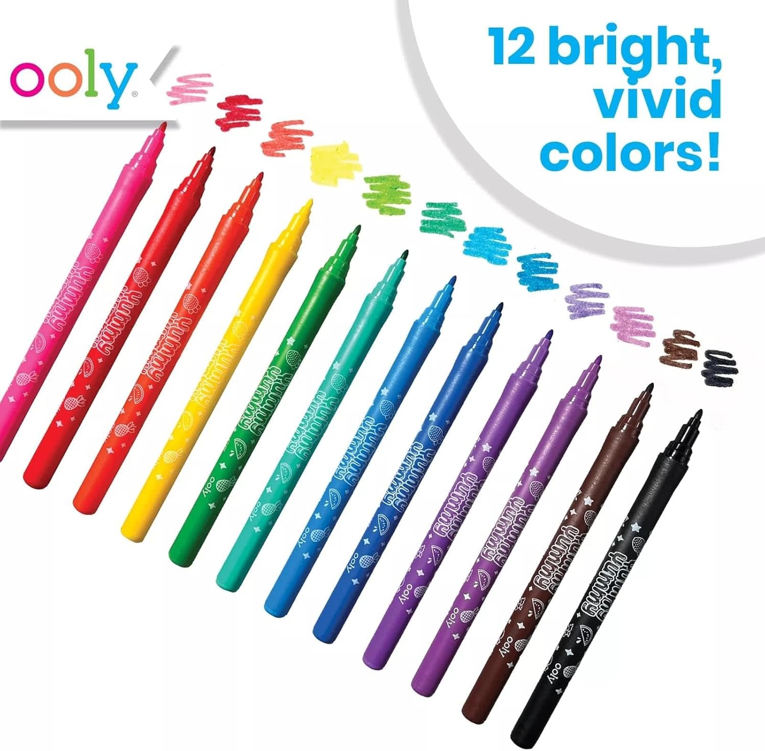 Ooly Yummy Yummy Fruit Scented Markers 12s