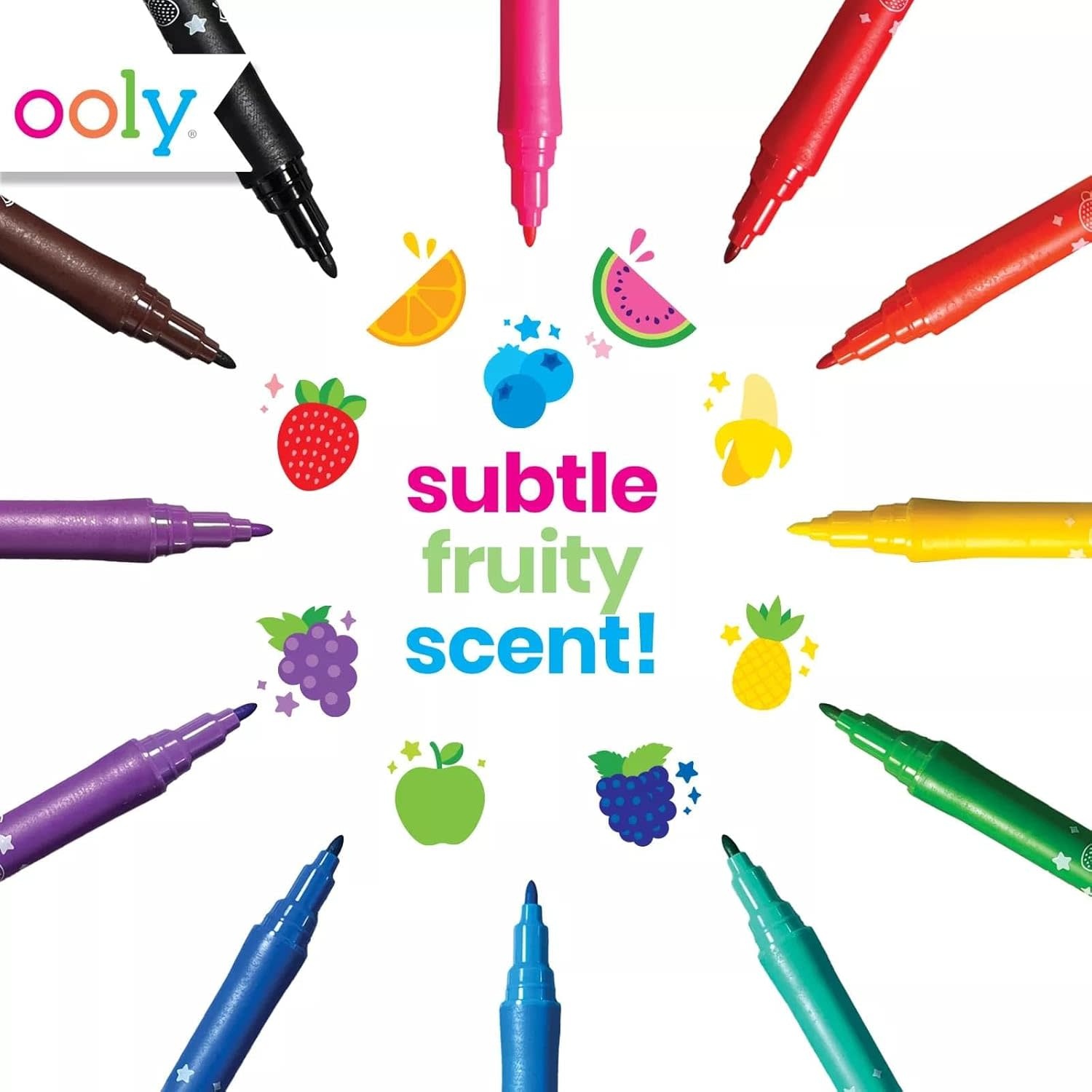 Ooly Yummy Yummy Fruit Scented Markers 12s