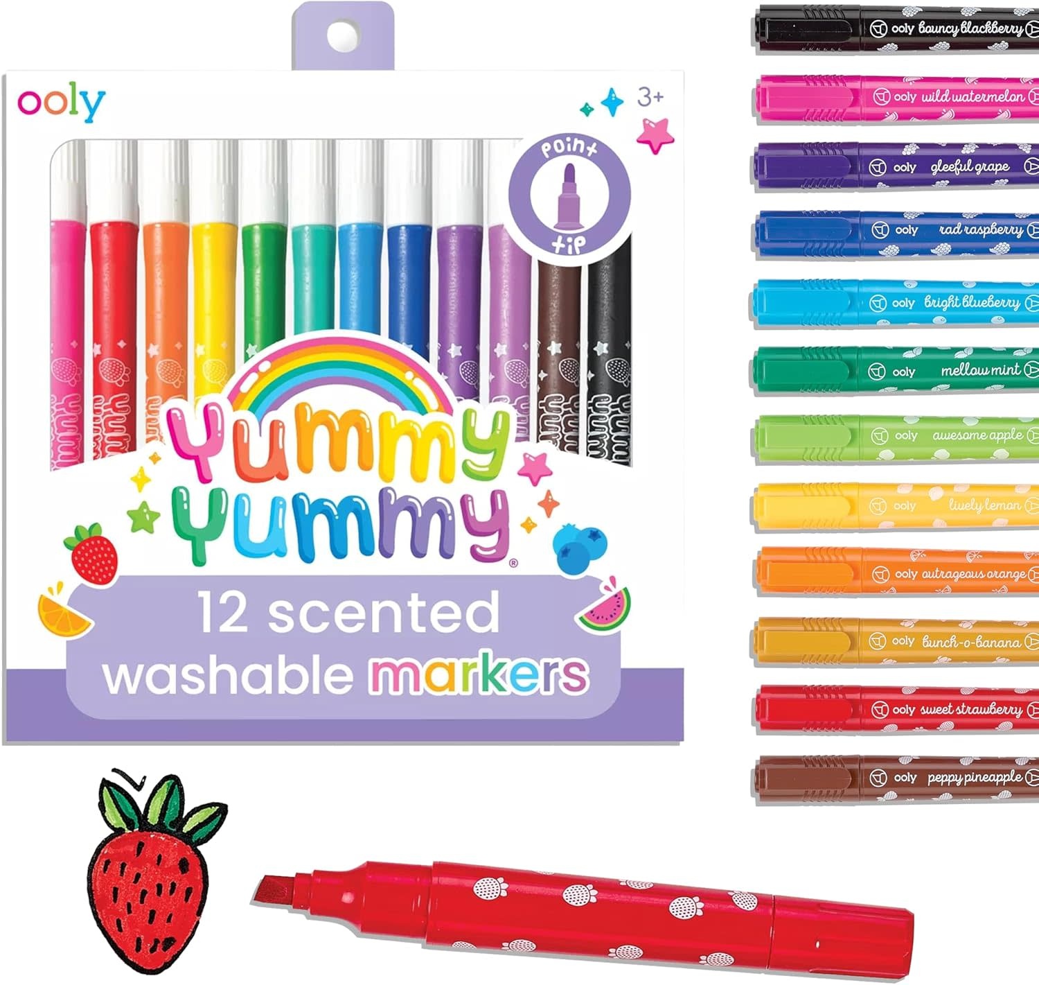 Ooly Yummy Yummy Fruit Scented Markers 12s