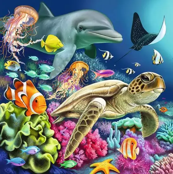 Ravensburger Ravensburger Puzzle 3x49pc Underwater