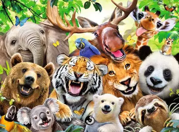 Ravensburger Ravensburger Puzzle 300pc Exotic Animals Selfie