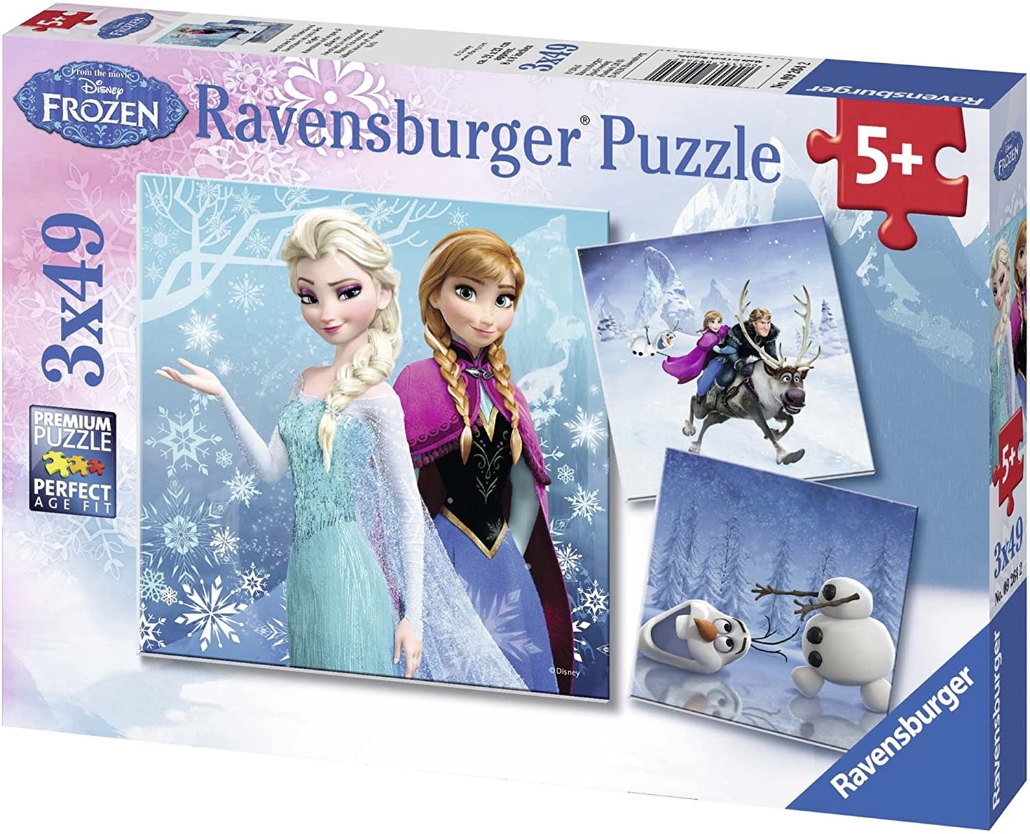 Ravensburger Ravensburger Puzzle 3x49pc Disney Frozen Winter Adventures