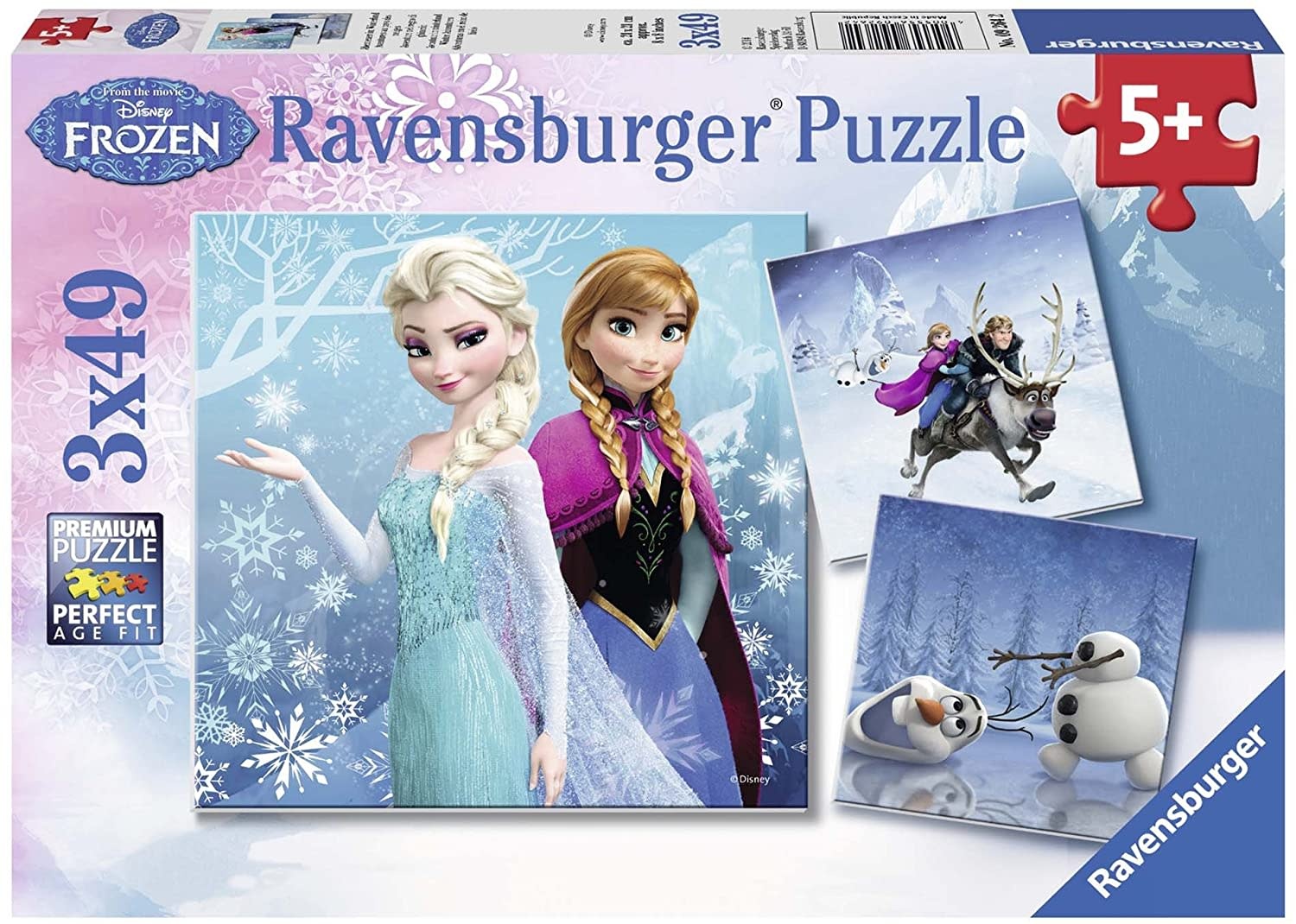 Ravensburger Ravensburger Puzzle 3x49pc Disney Frozen Winter Adventures