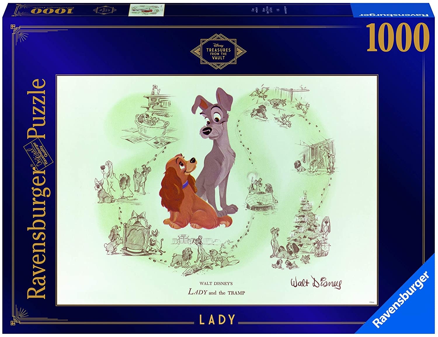 Ravensburger Ravensburger Puzzle 1000pc Disney Treasures Lady
