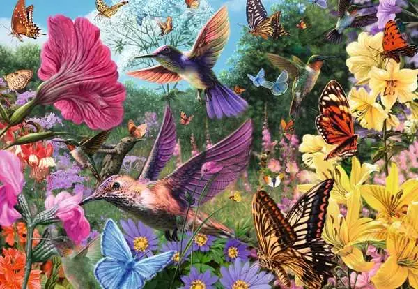 Ravensburger Ravensburger Puzzle 200pc XL Hummingbirds & Butterflies