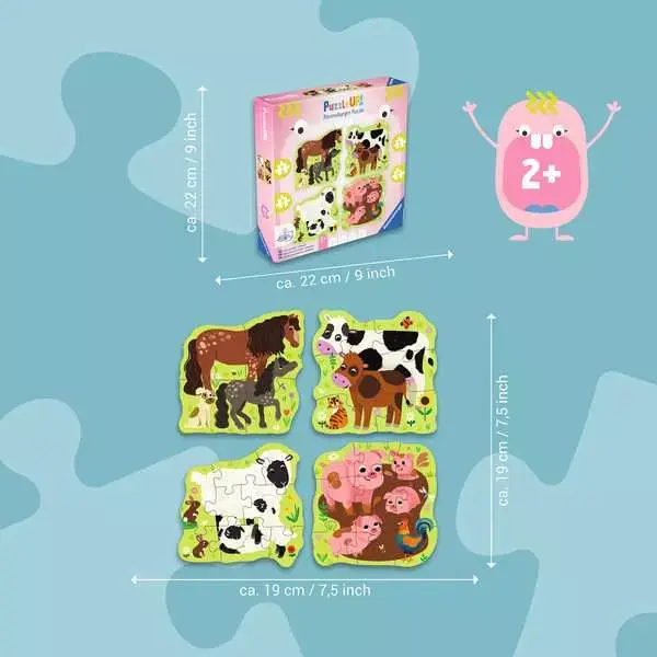 Ravensburger Ravensburger Puzzle UP! 4/6/8/10pc Farm Animals