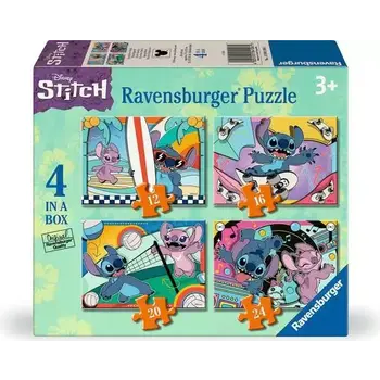 Ravensburger Ravensburger Puzzle 4 in a Box 12/16/20/24pc Disney Stitch