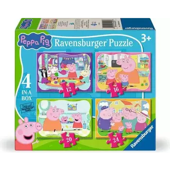 Ravensburger Ravensburger Puzzle 4 in a Box 12/16/20/24pc Peppa Pig
