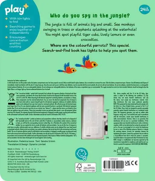 Ravensburger Play + Book Search and Shine: In the Jungle