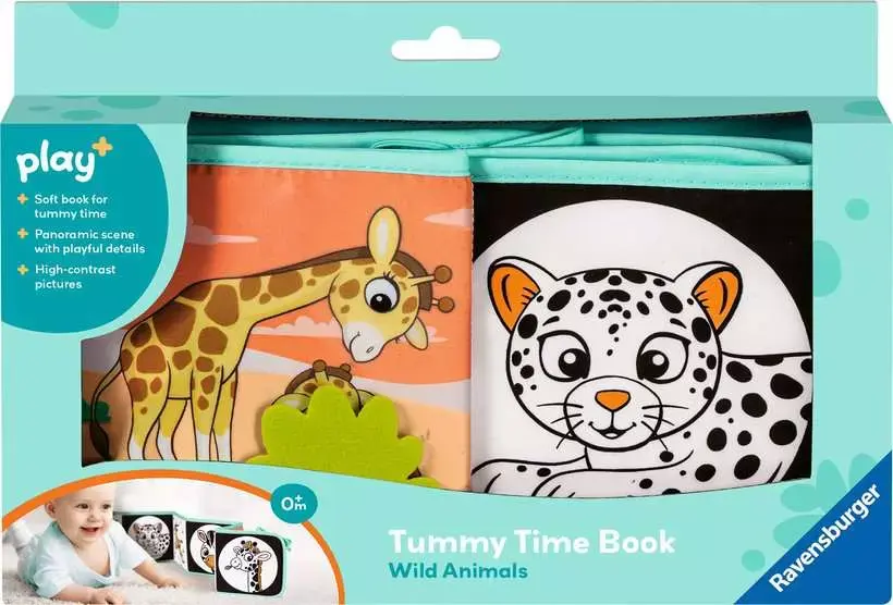 Play + Tummy Time Book: Wild Animals