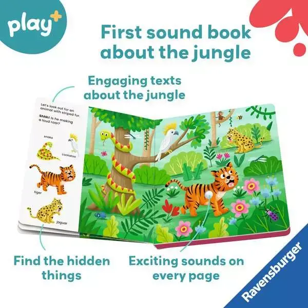 Ravensburger Play + Book Shh... Who's There? Jungle Animals