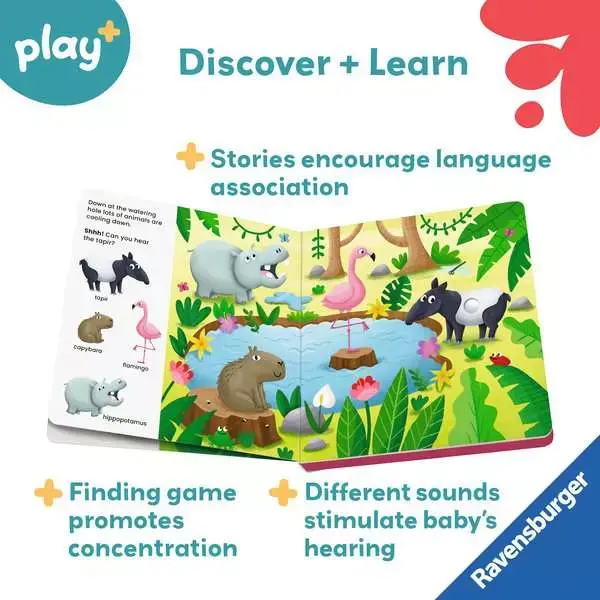 Ravensburger Play + Book Shh... Who's There? Jungle Animals