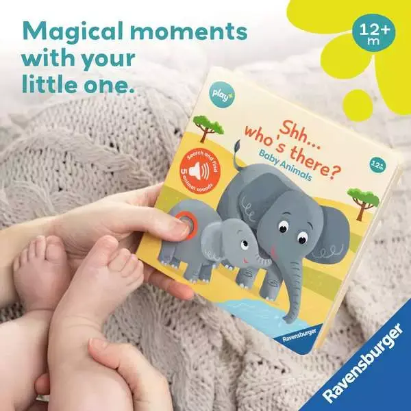 Ravensburger Play + Book Shh... Who's There? Baby Animals