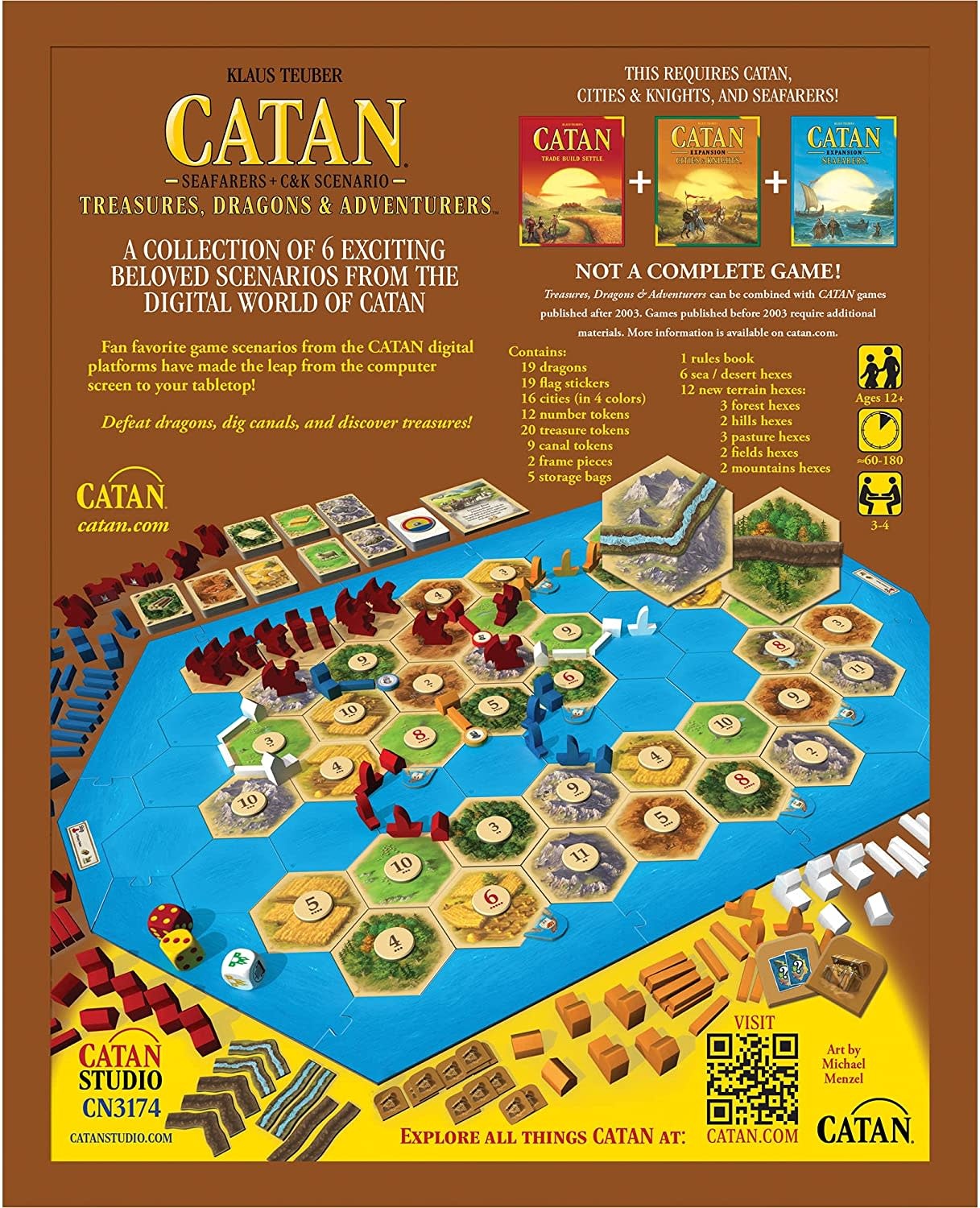 Catan Studios Catan Game Expansion Treasures, Dragons & Adventurers