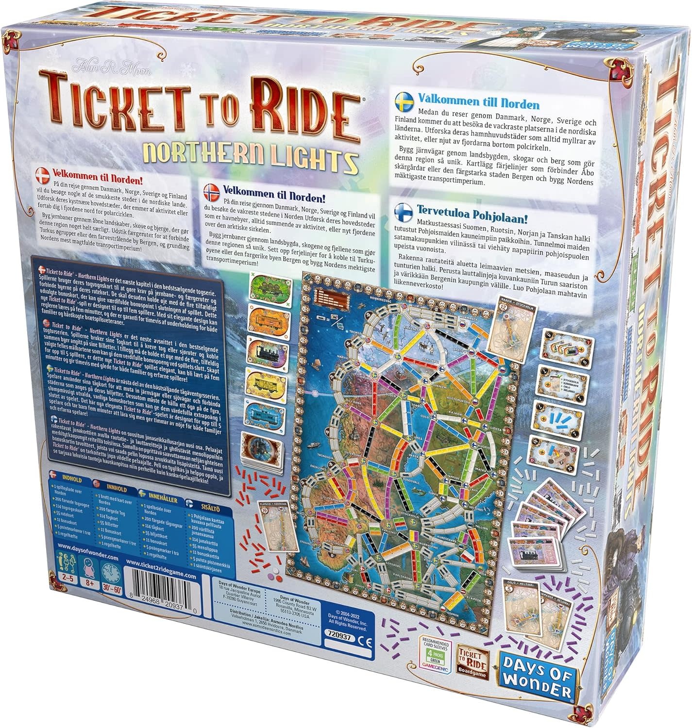 Days of Wonder Ticket to Ride Northern Lights Game