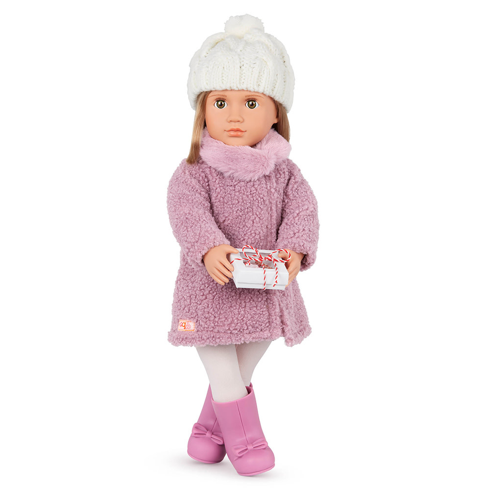 Our Generation Our Generation Doll Deluxe Outfit: Wonderfully Warm Sherpa Coat with Pompom Hat