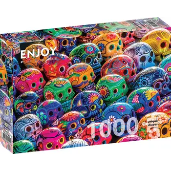 Enjoy Puzzle 1000pc Colorful Skulls
