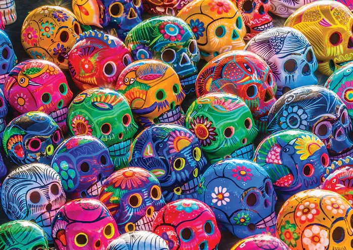 Enjoy Puzzle 1000pc Colorful Skulls